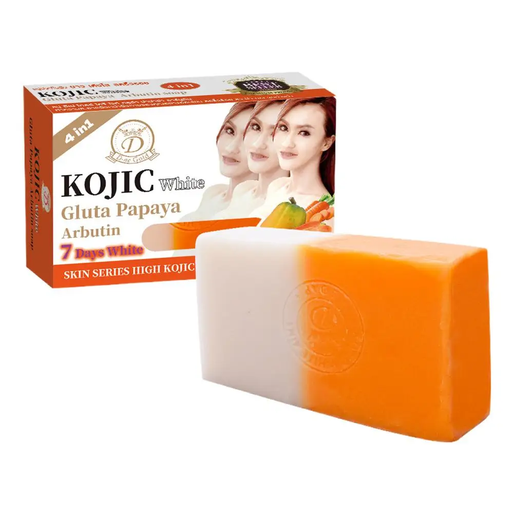 Kojic Acid & Papaya Soap Face & Body Wash,Skin Brightening Papaya Arbutin Soap Bar for Dark Spots,Even Tone with Hyaluronic Acid