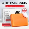 Kojic Acid Whitening Cleansing Soap, Facial And Body Soap Containing Niacinamide And Hyaluronic Acid, With A Foaming Net.