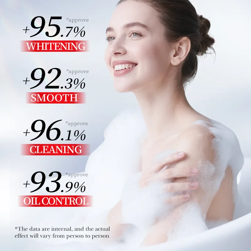 Kojic Acid Whitening Cleansing Soap, Facial And Body Soap Containing Niacinamide And Hyaluronic Acid, With A Foaming Net. - Image 3