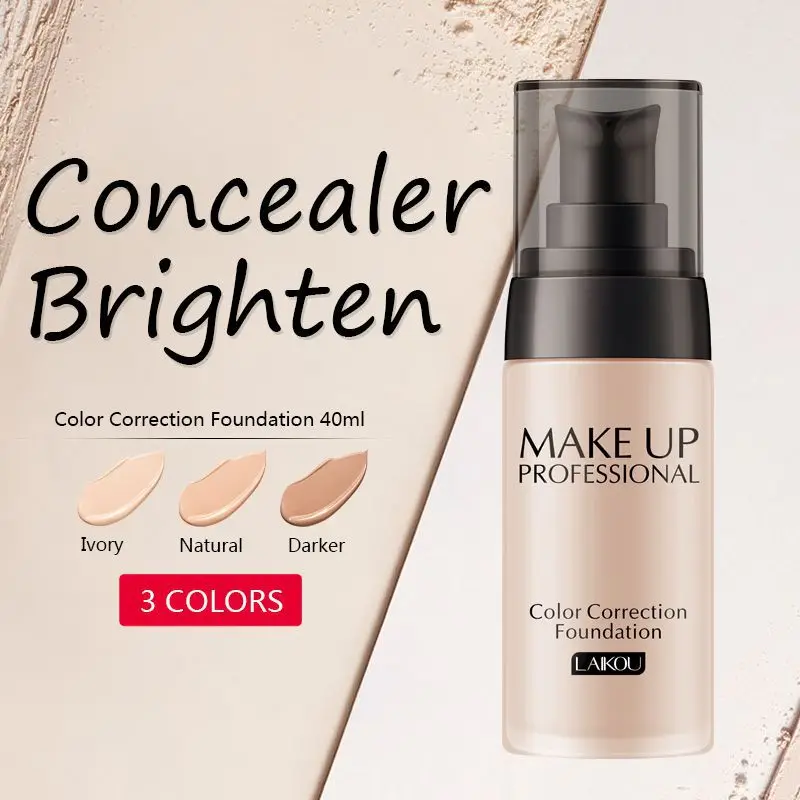 LAIKOU Makeup Base Face Liquid Foundation BB Cream Concealer Moisturizer Oil-control Whitening Waterproof Maquiagem Makeup 40g - Image 3