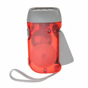 LED Hand Pressing Dynamo Flashlight Crank Power Wind Up Flashlight Torch Light Hand Press Camping Lamp for Emergency