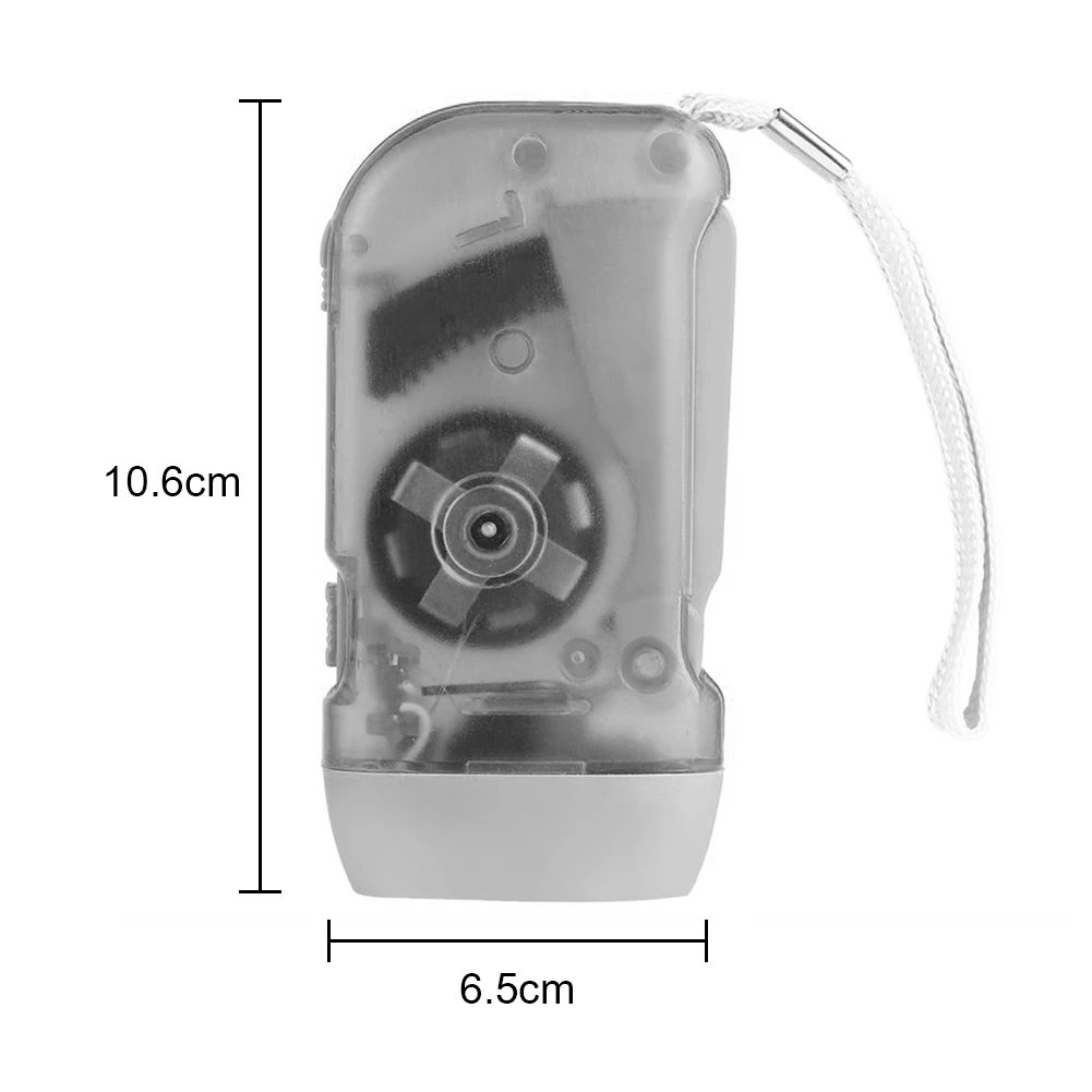 LED Hand Pressing Dynamo Flashlight Crank Power Wind Up Flashlight Torch Light Hand Press Camping Lamp for Emergency - Image 6