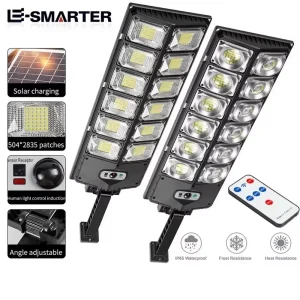 LED Super Bright Outdoor Solar Powered Lamp Waterproof Motion Sensor Human Induction Solar Garden Light Yard Garage Light