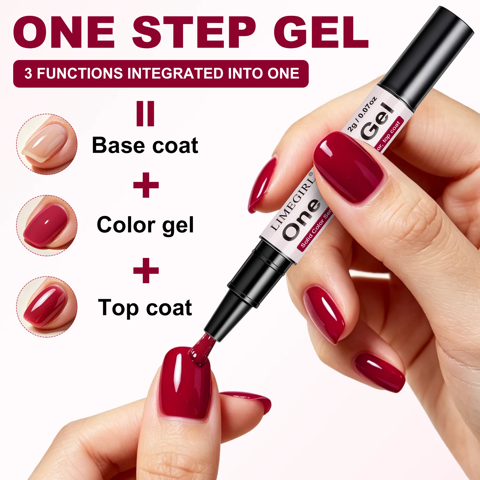 LIMEGIRL 48 Colors Gel Nail Polish Pen 3in1 Gel Nail Varnish Quick-Dry Long-Lasting Graffiti Painting Brush for Outdoor Travel - Image 2