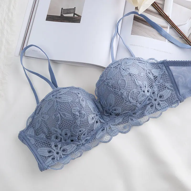 Lace Floral Sexy Lingerie Adjustable Push Up Bras Comfortable Wireless Bralette Intimates Underwear Brassiere Women - Image 4