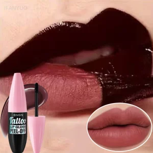 Liquid Peel-off Lip Gloss Waterproof Long-lasting Matte Pink Lipstick Non-stick Cup Makeup Moisturizing Lip Liner Tattoo Pigment
