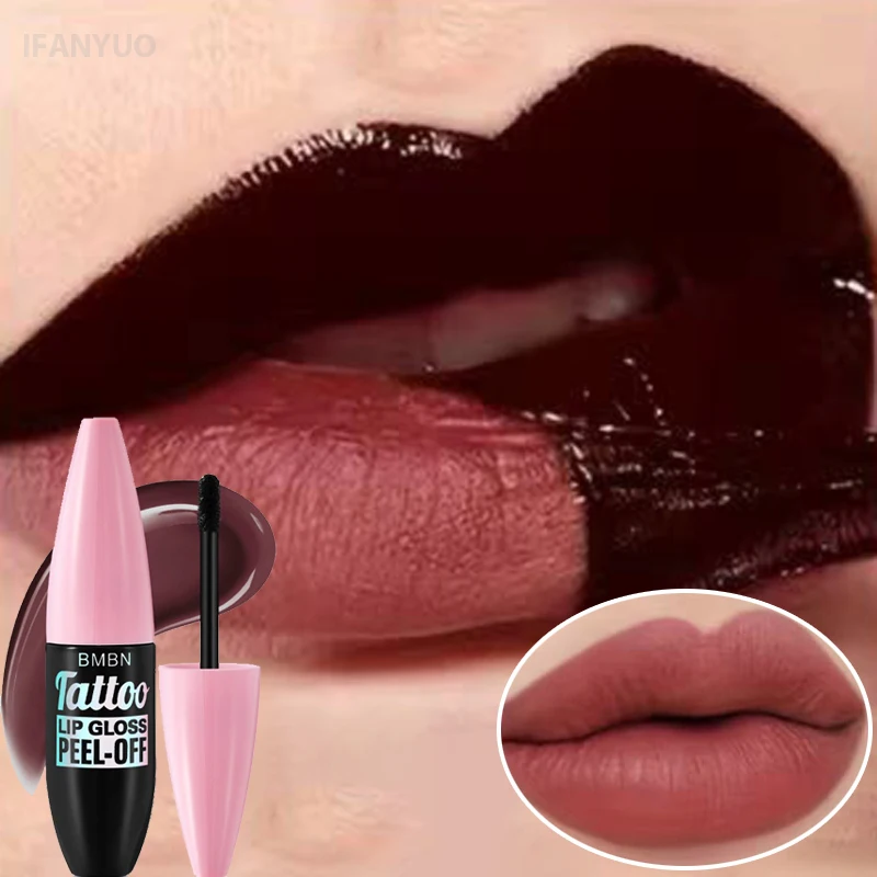 Liquid Peel-off Lip Gloss Waterproof Long-lasting Matte Pink Lipstick Non-stick Cup Makeup Moisturizing Lip Liner Tattoo Pigment