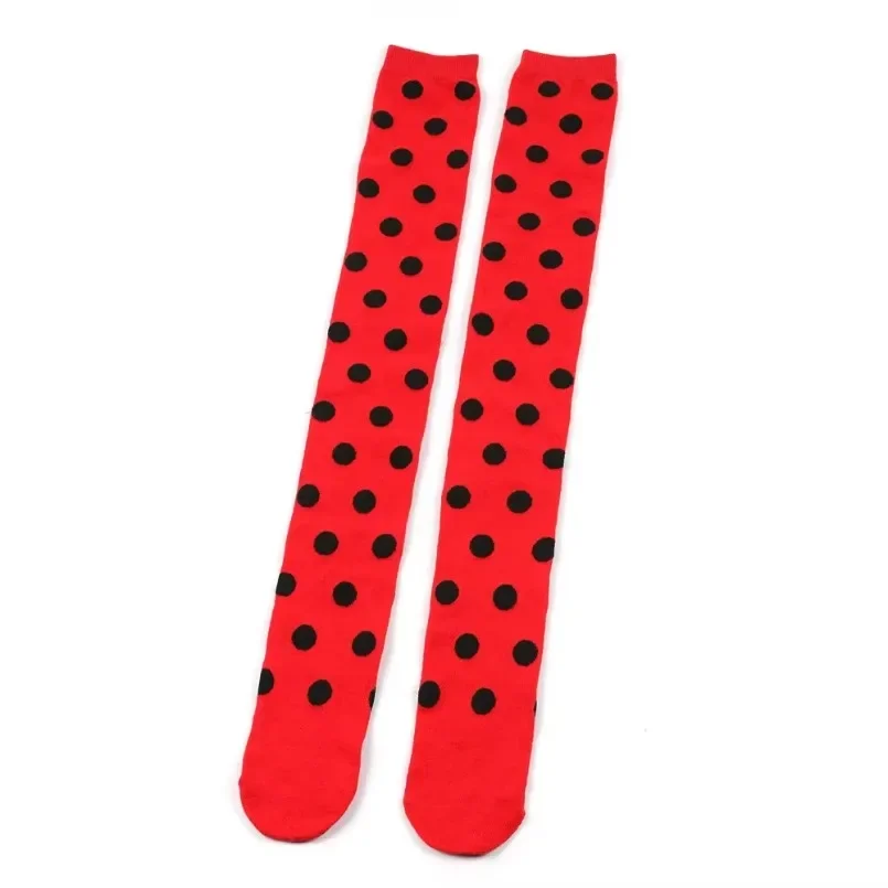 Long Socks Womens Over Above Knee Striped Thigh High Stockings Polka Dot Ladies Black White Pink Cosplay Lolita Harajuku Y2k - Image 4