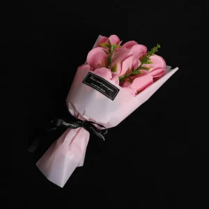 Luxury Artificial Flower Eternal Rose Bouquet Long Lasting Anniversary Soap Flower Bouquet 9 Heads Festival Gift Shower
