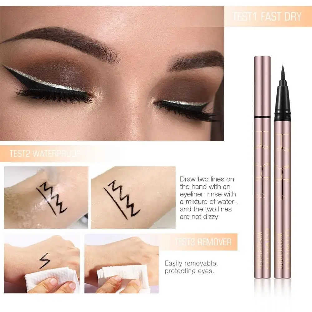 Luxury Liquid Eyeliner Waterproof Intense Black Eye Liner Pen Easy Glide Longwear Smudge Free Eye Makeup Must Have Cosmetic - Image 2