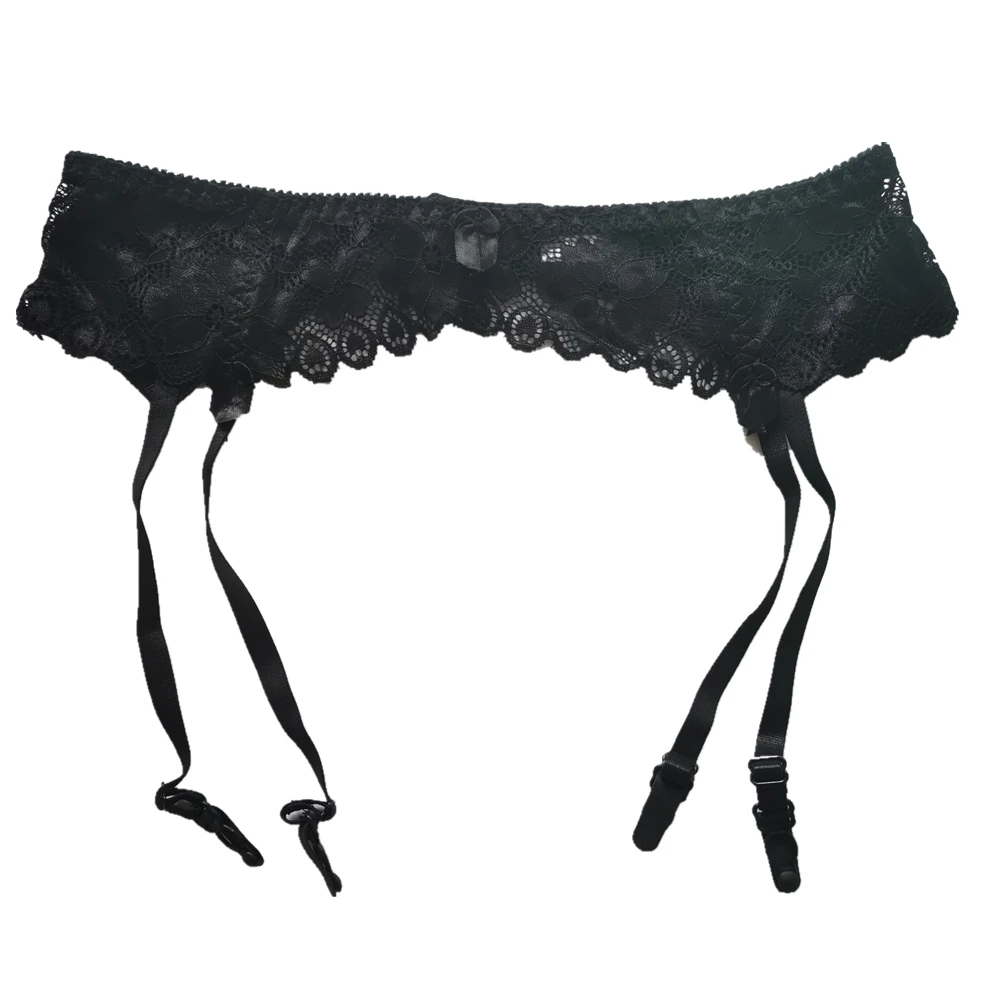 M L XL Plus Size Lingerie Women Sexy Lace Transparent Garters Belt Back Closure Adjustable Suspender Belt For Stockings - Image 3