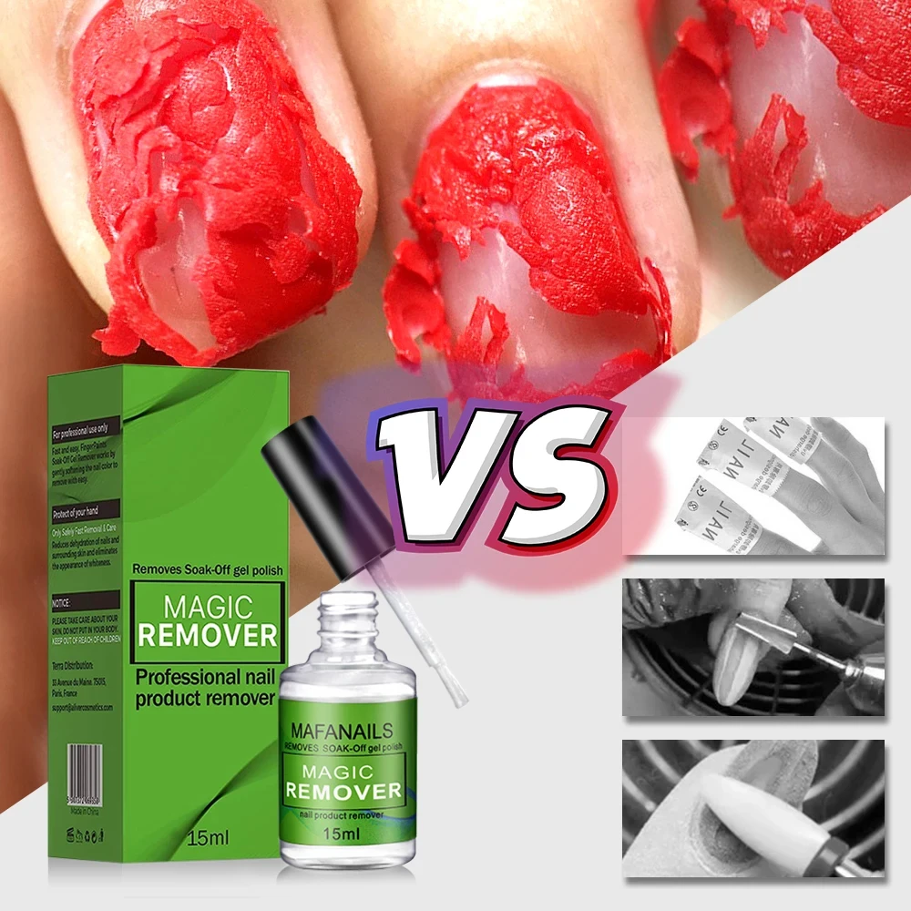 MAFANAILS 15ml Magic Remover Nail Gel Polish Remover UV Gel Polish Fast Remove Semi Permanent Varnish Polish Cancel Glue 15&ml - Image 2