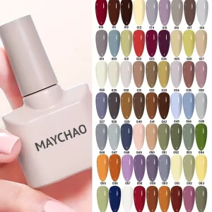 MAYCHAO 12ml Gel Nail Polish Set Professional Salon Nail Art Gels Varnish UV LED Semi Permanent Nail Lacquer Nail Supplies