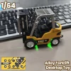 MINI Rc Trucks Forklift 1/64 Alloy Diecast Remote Control Desktop Cars for Boys Crane Liftable Car Electric Truck for KidsGift