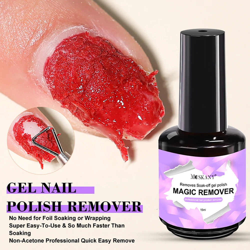 MOSKANY 15ml Magic Remover Nail Gel Polish for Soak Off UV Gel Polish Fast Removal Semi Permanent Varnish Polish Cancel Glue - Image 2