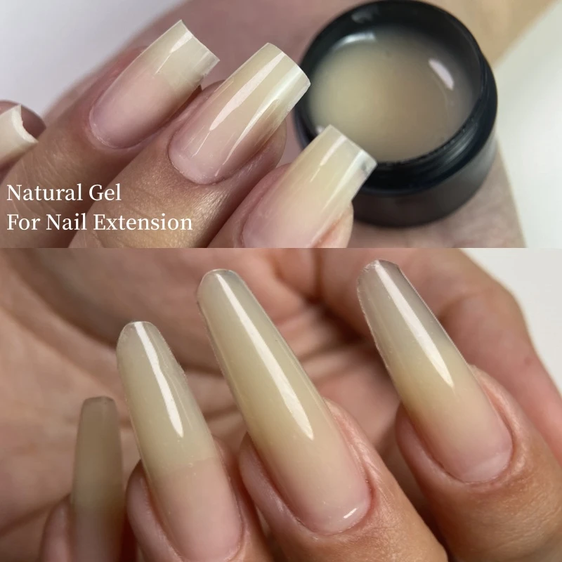 MSHARE 50ml Natural Nails Gel Builder Nalil Tpo Free Self Leveling Gel for Nail Extension Construction Pink Shade UV Led Gel - Image 6