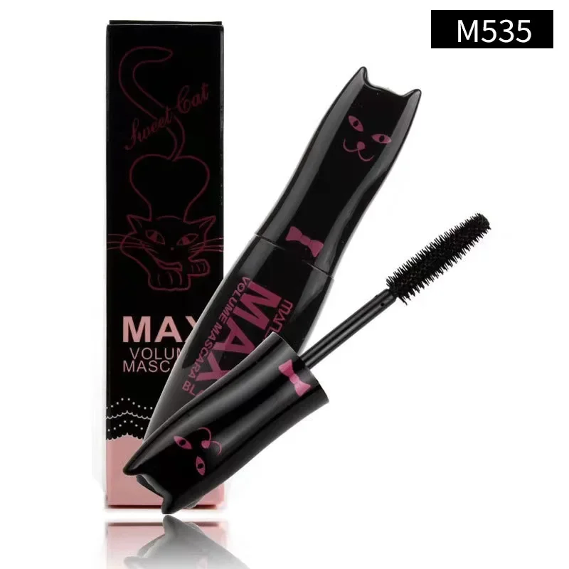 Make Up MAX Volume Curling Mascara Waterproof Thick Lengthening Lash Extention Natural Makeup Eyelashes Black Cat Kitty Cute - Image 2
