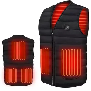Men Autumn Outdoor USB 5 Places Infrared Heating Vest Jacket Winter Flexible Electric Thermal Clothing Waistcoat Fishing Hiking