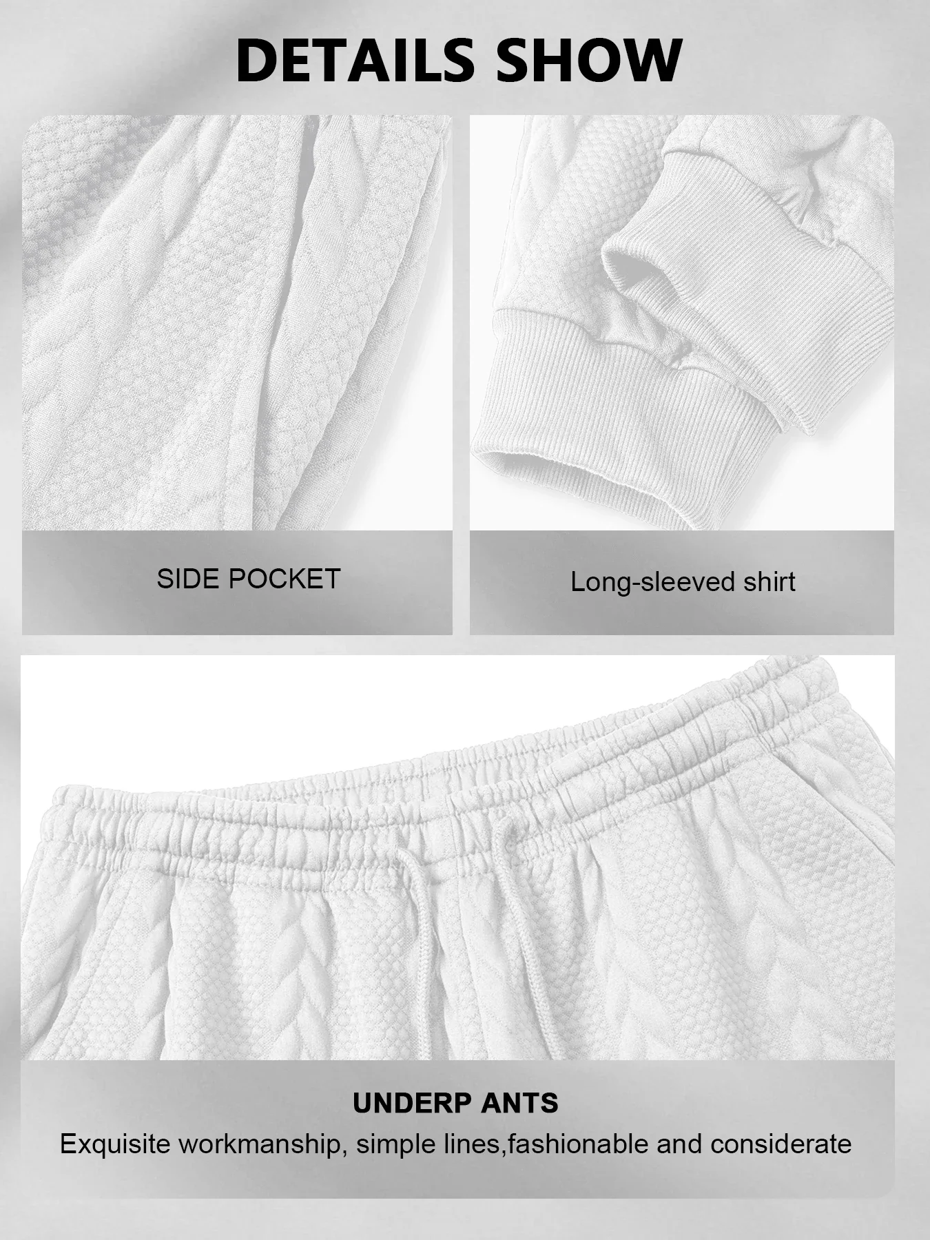 Men Cable Knit Jogger Pants Soft Textured Tapered Sweatpants Ribbed Cuffs Casual Daily Trousers For Gym Home Lounge Wear - Image 6