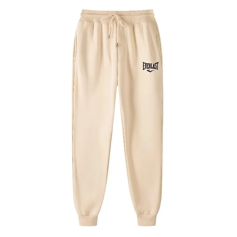 Men Everlast Letter Print Joggers Elastic Drawstring Waist Sweatpants Side Pockets Tapered Ankle Cuff Sports Gym Running S-3XL - Image 3