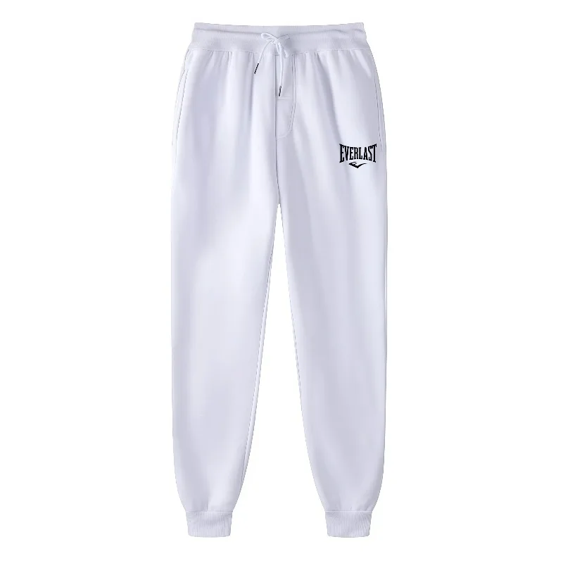 Men Everlast Letter Print Joggers Elastic Drawstring Waist Sweatpants Side Pockets Tapered Ankle Cuff Sports Gym Running S-3XL - Image 5