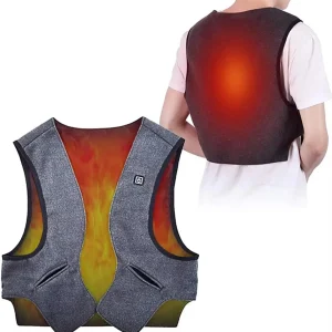 Men Outdoor Vest Heated Vest Electric Heated Vest Men Graphene Heat Coat USB Heating Padded Vest