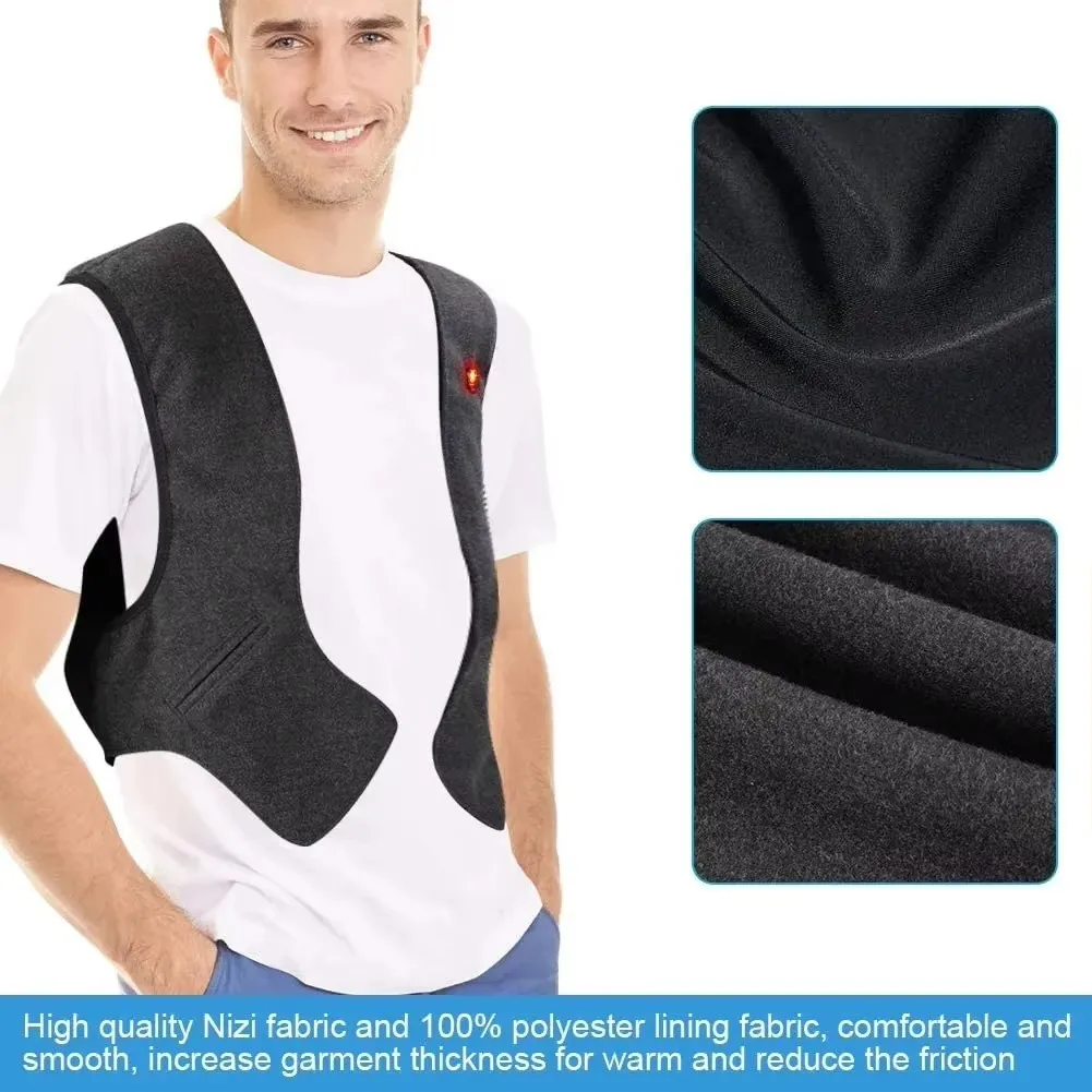 Men Outdoor Vest Heated Vest Electric Heated Vest Men Graphene Heat Coat USB Heating Padded Vest - Image 2