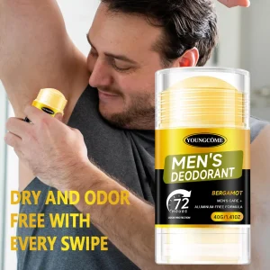 Men Sandalwood Deodorant Stick Anti Sweating Keep Drying Lasting Fragrance Remove Armpit Odor Underarm Refresh Sticks 1/2/4set