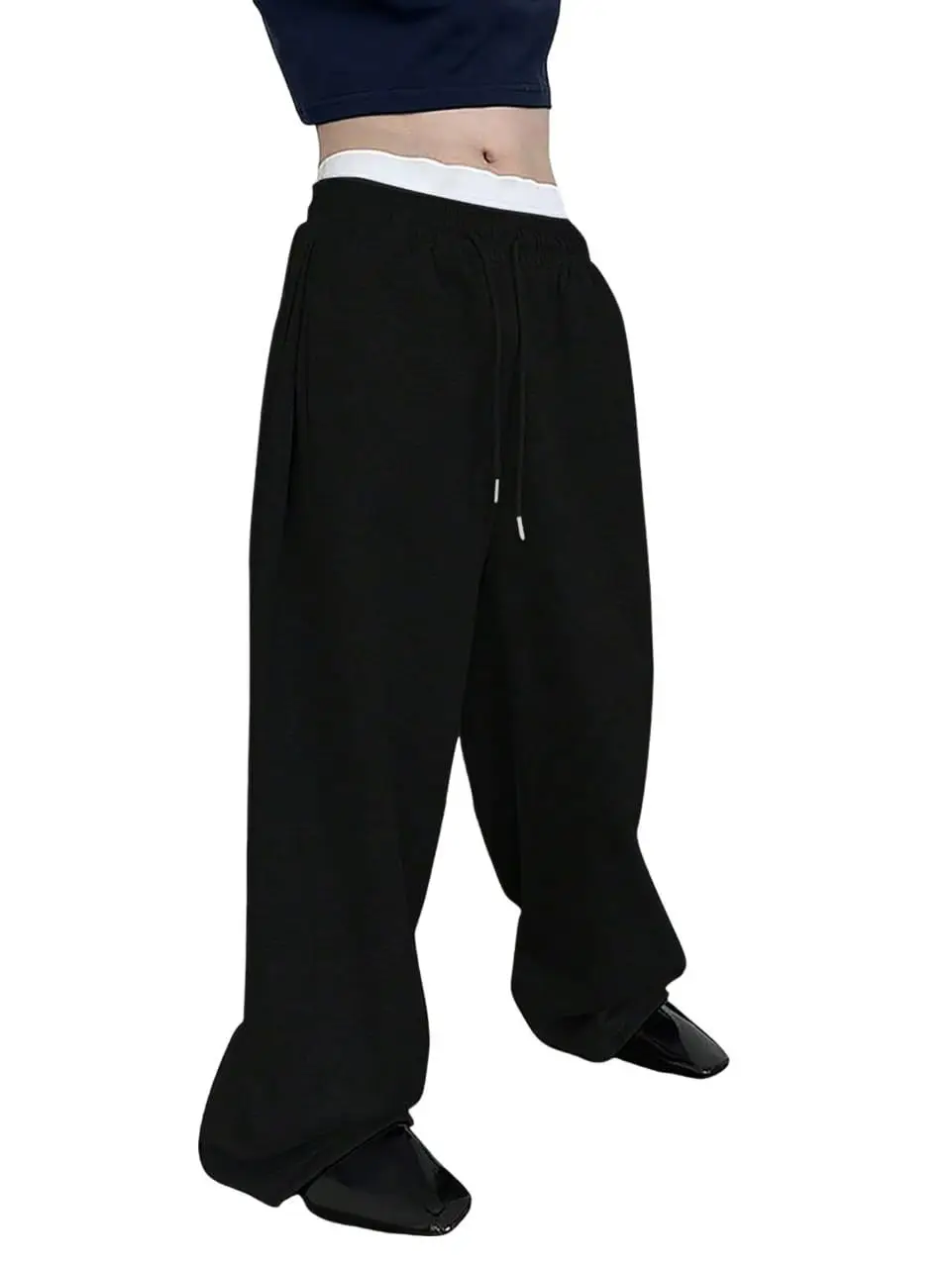 Mens Sweatpants Straight Fit Joggers for Sports and Streetwear Loose Oversized Casual Pant Drawstring Multi-pocket Men Long Pant - Image 2