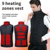 Men's Winter 9-Zone Smart Heated Vest—Warm Jacket Vest, USB-Powered, Outdoor Casual, Cold-Weather Protection