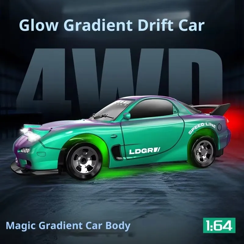 Mini 1:64 4WD RC Drift Car 15KM/H High Speed RC Off-Road Racing Vehicle Desktop Pocket Car Toys RC Racing Boys Gifts - Image 2