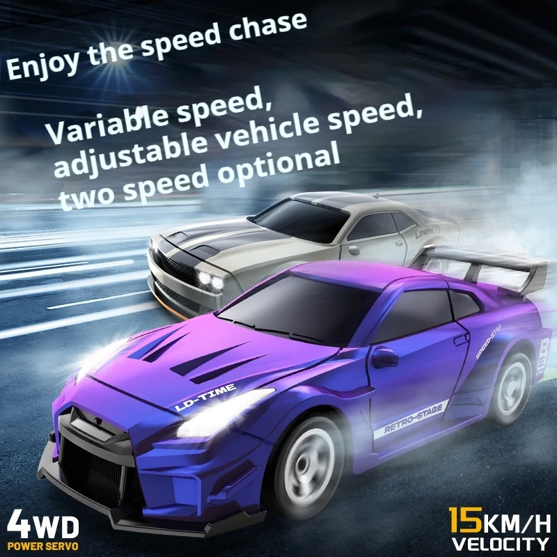 Mini 1:64 4WD RC Drift Car 15KM/H High Speed RC Off-Road Racing Vehicle Desktop Pocket Car Toys RC Racing Boys Gifts - Image 4
