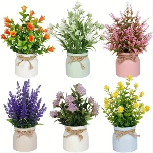 Mini Fake Potted Flowers Evergreen Bonsai Potted Ornaments Fake Plant Table Decor Simulated Tree Pot Plants Home Garden Decor