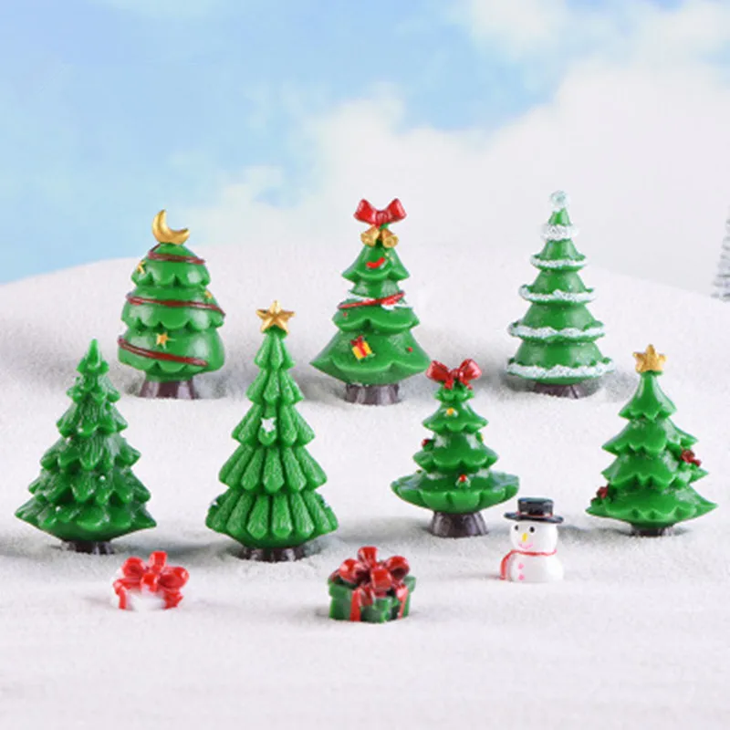 Miniature Christmas Figurine Set Christmas Decoration Fairy Snowman Santa Claus Miniature Figurines Xmas Gifts DIY Home Decor - Image 6