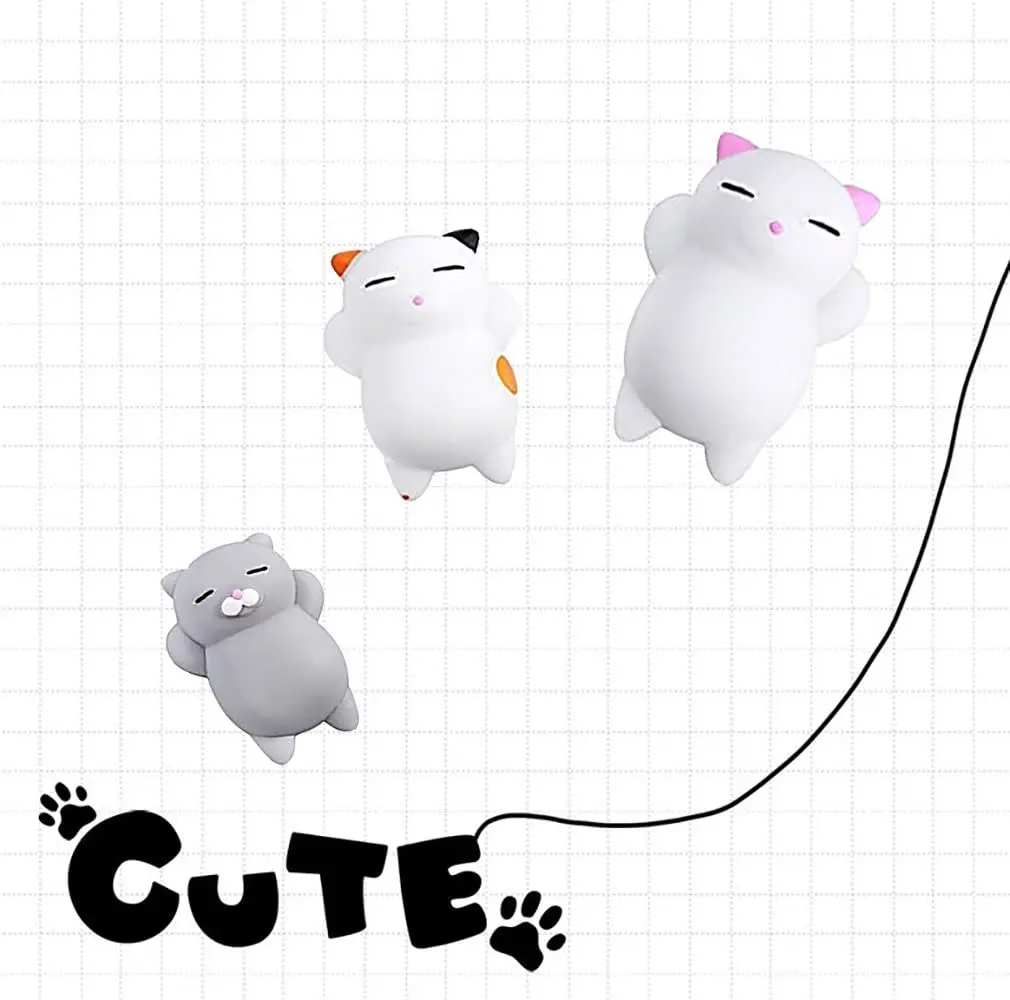 Mochi Squishy Cat Paw 5Pcs Kawaii Fidget Toy Stress Relief Squeeze Toy for Kids Adults Birthday Party Gift Goodie Bag Stuffer - Image 3