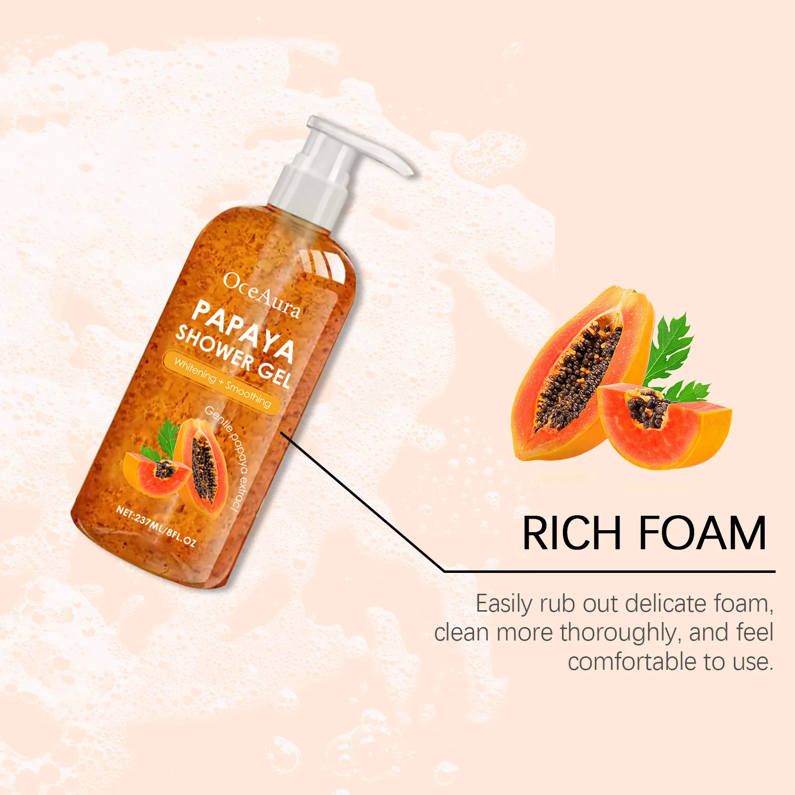 Moisturizing Shower Gel Brightening Refreshing Oil Control Glow Improve Dryness Delicate Smoothing Whitening Cleansing Body Wash - Image 4