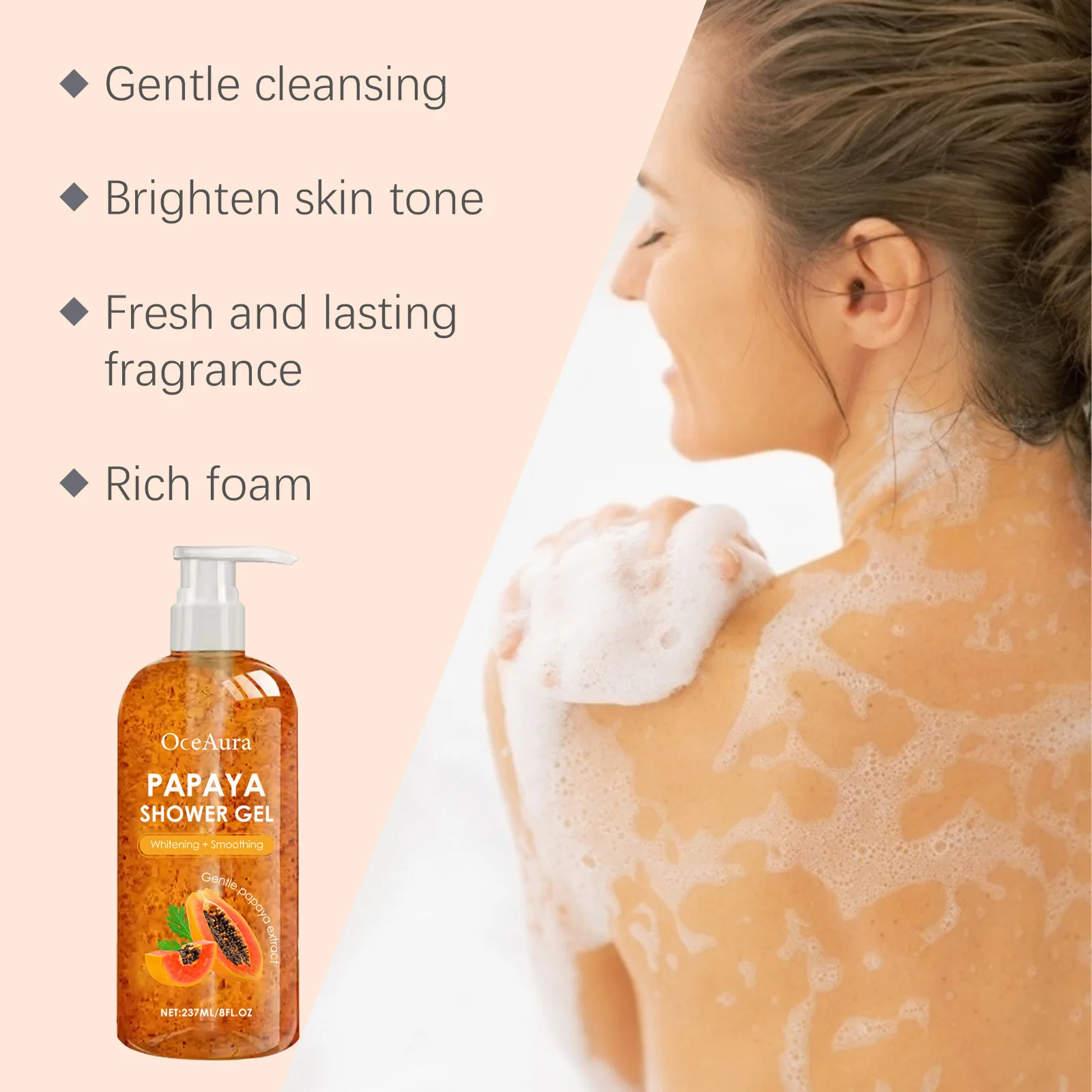 Moisturizing Shower Gel Brightening Refreshing Oil Control Glow Improve Dryness Delicate Smoothing Whitening Cleansing Body Wash - Image 5
