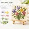 Mosaic Craft Kit DIY Sea Glass Art Floral Watering Can Design Christmas Holiday Gift Set