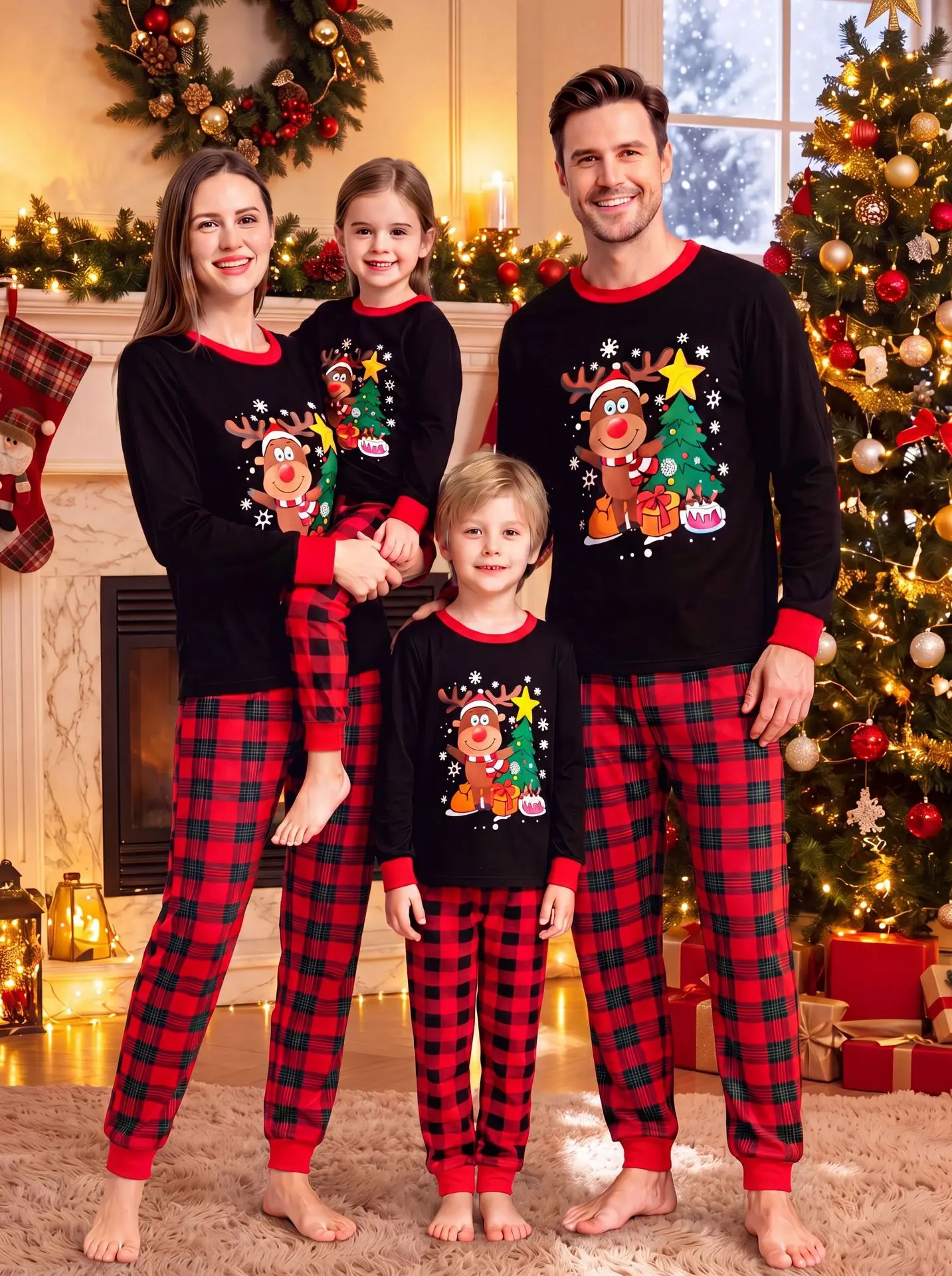 Mother Daughter Matching Clothes Mom Matching Look Pajamas Christmas Family Outfit Set Familiar Familia Familia Clothing Sibling - Image 4