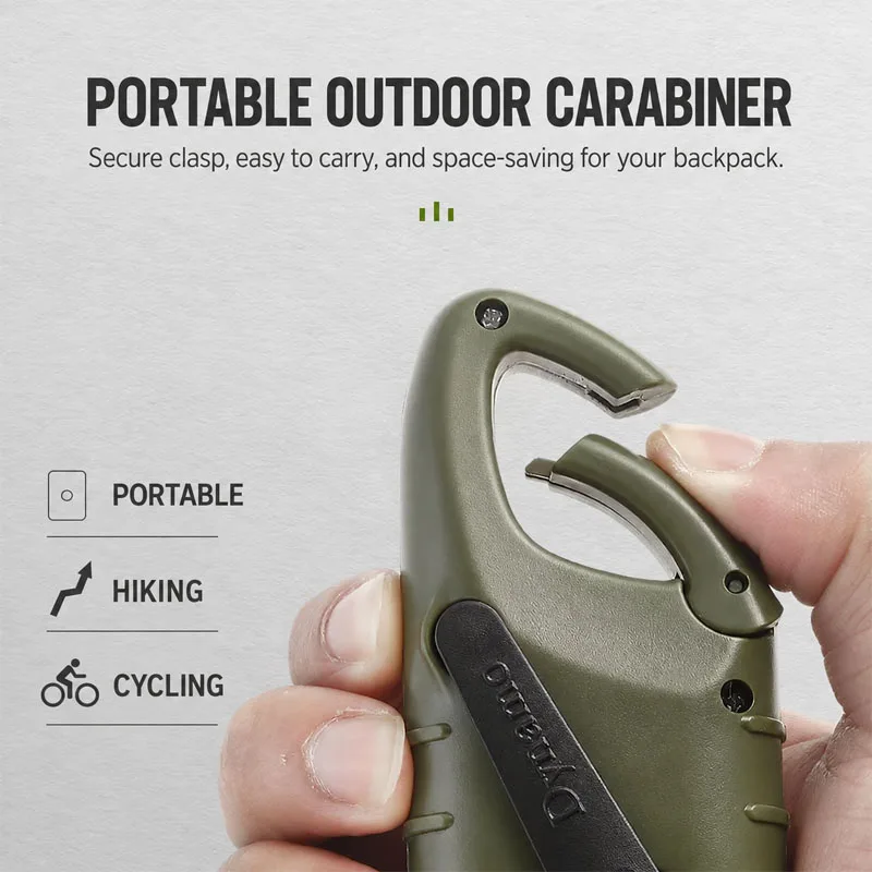 Multi-Purpose Emergency Solar Hand Crank Flashlight Carabiner Hook LED Torch with USB Output Power Bank Portable Rechargeable - Image 4