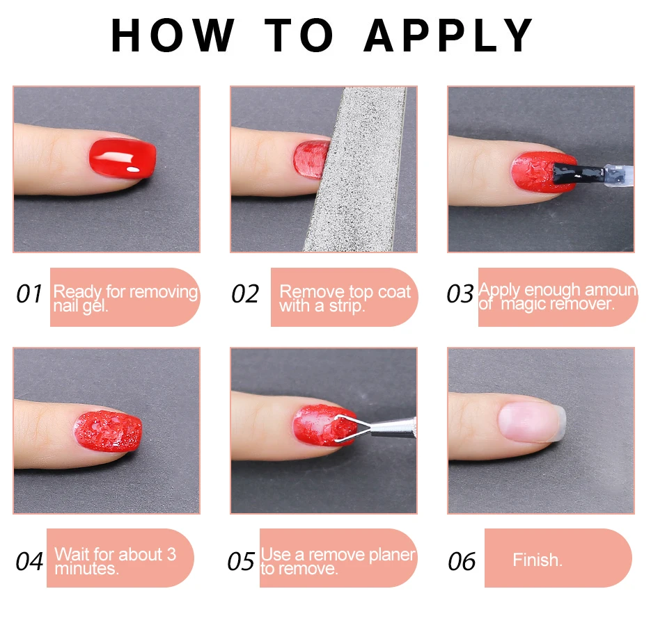 NAILCO 15ml Magic Fast Nail Gel Polish Remover Clean UV Soak Off Semi Permanent Varnish Nail Art Removal Tools Manicure Product - Image 6