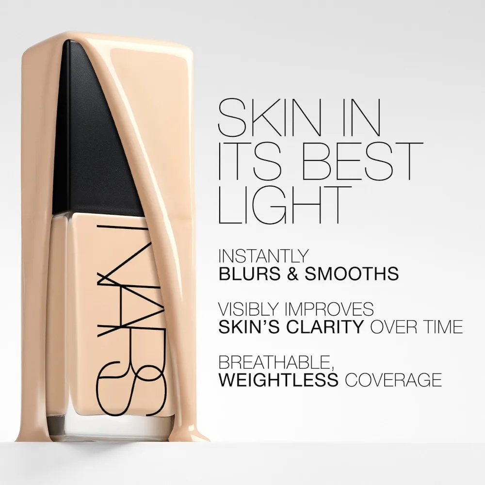 NARS Square Bottle Foundation Make-up Smooth Oil Control Light Reflecting Skin Improving Medium Coverage Liquid Foundation - Image 4