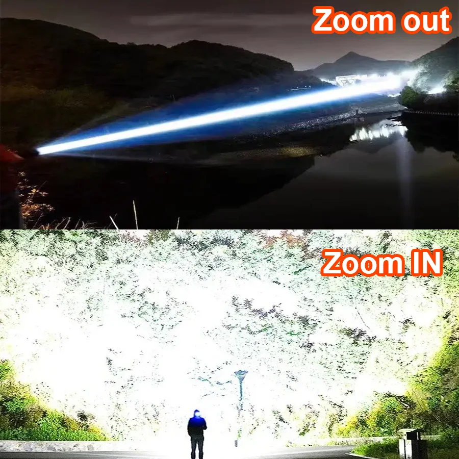 NEW 870000000LM Powerful LED Solar Flashlight 1800W High Brightness Rechargeable Tactical Torch Outdoor Fishing Camping Lantern - Image 6
