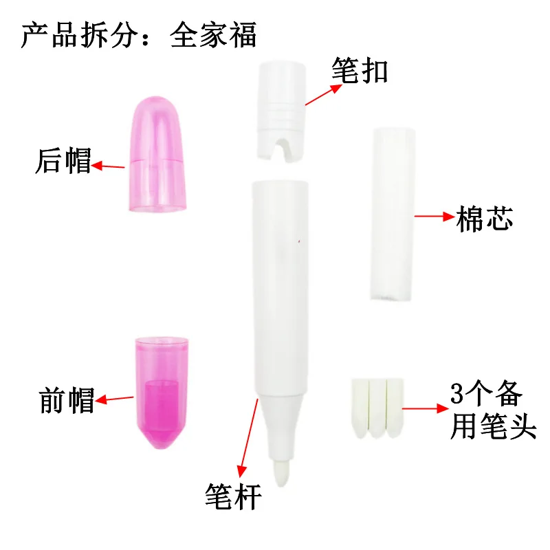 Nail Art Corrector Pen Remove Mistakes with 3 Tips Newest Nail Polish Remover Pen Cleaner Erase Manicure - Image 2
