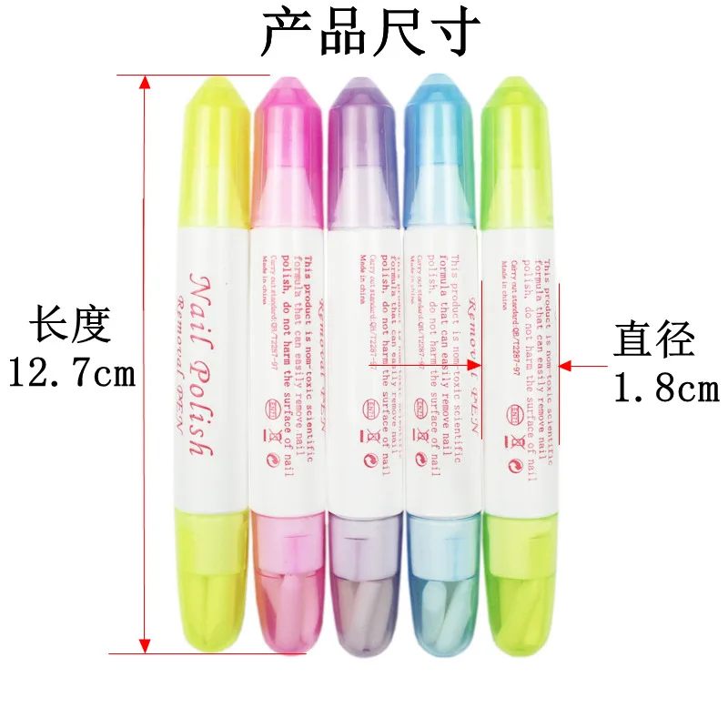 Nail Art Corrector Pen Remove Mistakes with 3 Tips Newest Nail Polish Remover Pen Cleaner Erase Manicure - Image 4