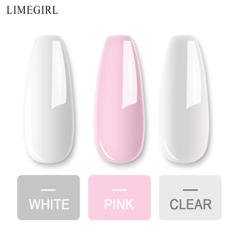Nail Crystal Powder Kit Acrylic Liquid Set With Nail Brush Pink White Nails Powder For Nails Extension Carving Beginner Set - Image 2