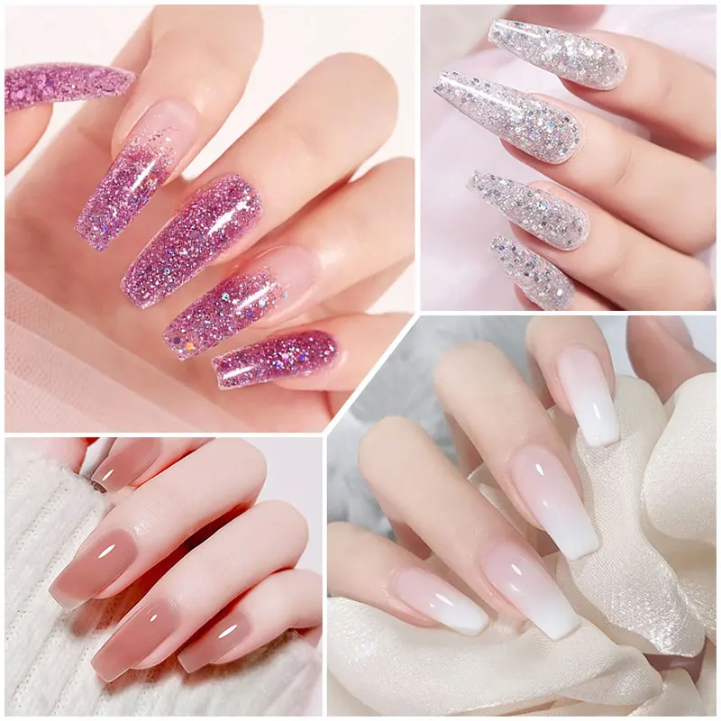 Nail Extension Kit Acrylic Gel Polish Nail Polish with UV LED Nail Lamp Manicure Kit and Base Coat Top Coat for Salon and Home - Image 6