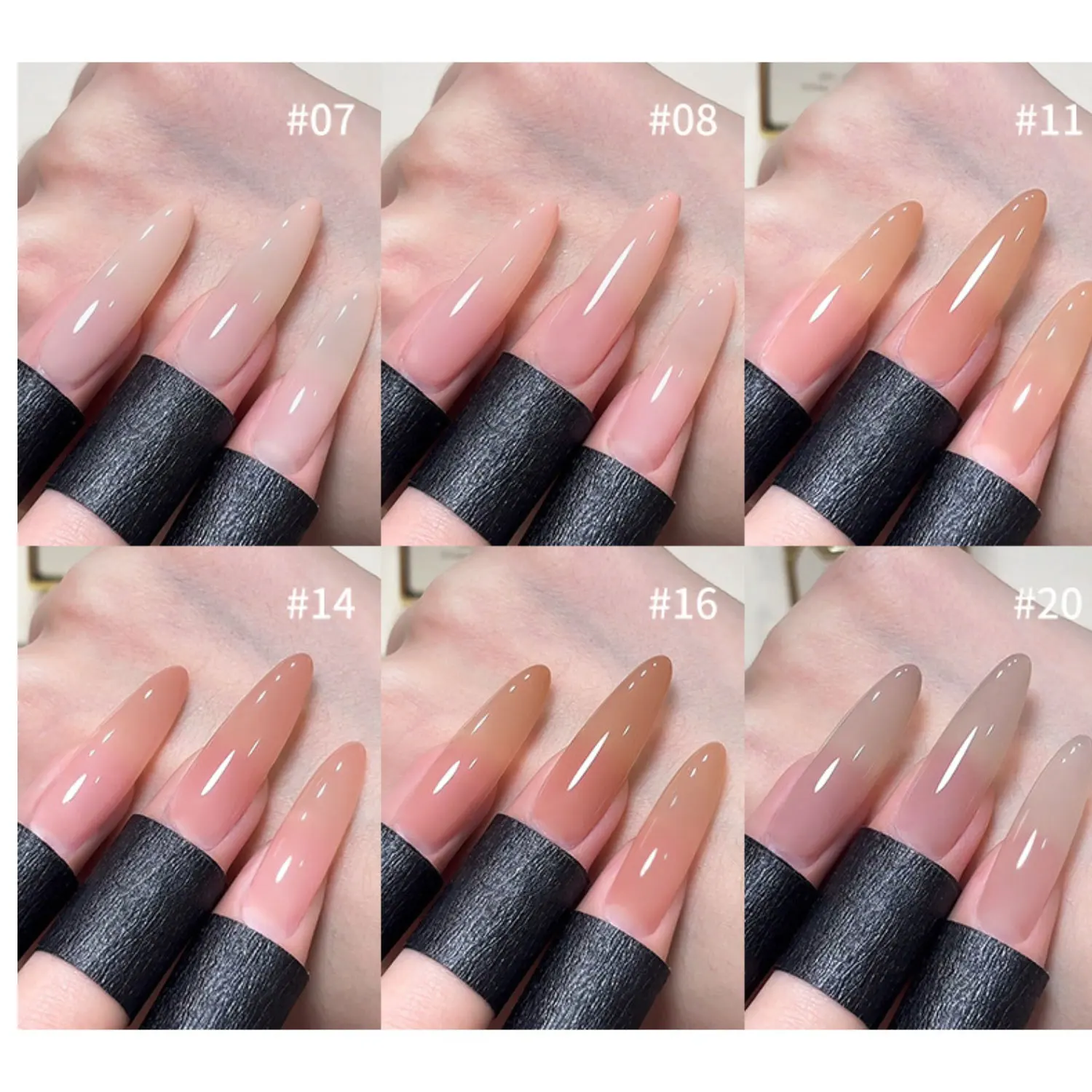 Nail Gel 15ml Ice-Transparent Nude Pink Nail Polish Full Set of Phototherapy Gel Suitable for Nail Salon DIY - Image 4