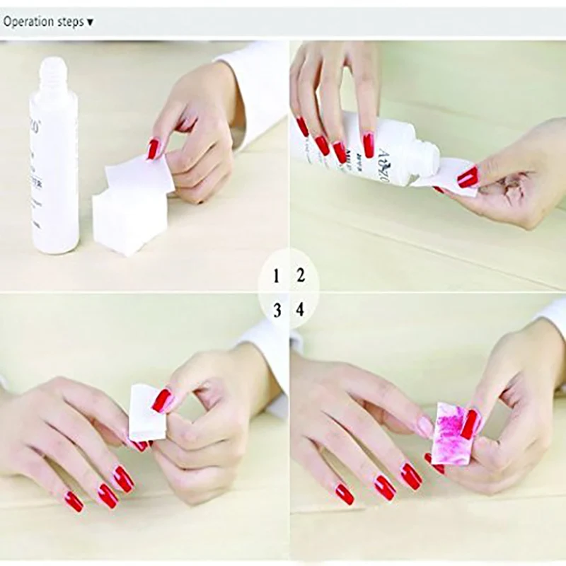Nail Polish Remover Lint Free Nail Art Removal Wipes Cotton Pad Gel Nail Polish Eyelash Glue Cleaning Wipes Nails Accessories - Image 6