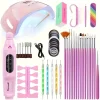 Nail Set Nail Extension Gel Nail Polish Set Acrylic Kit Polyethylene Nail Gel Set with UV LED Nail Lamp Gel Kit Nail Tool Set